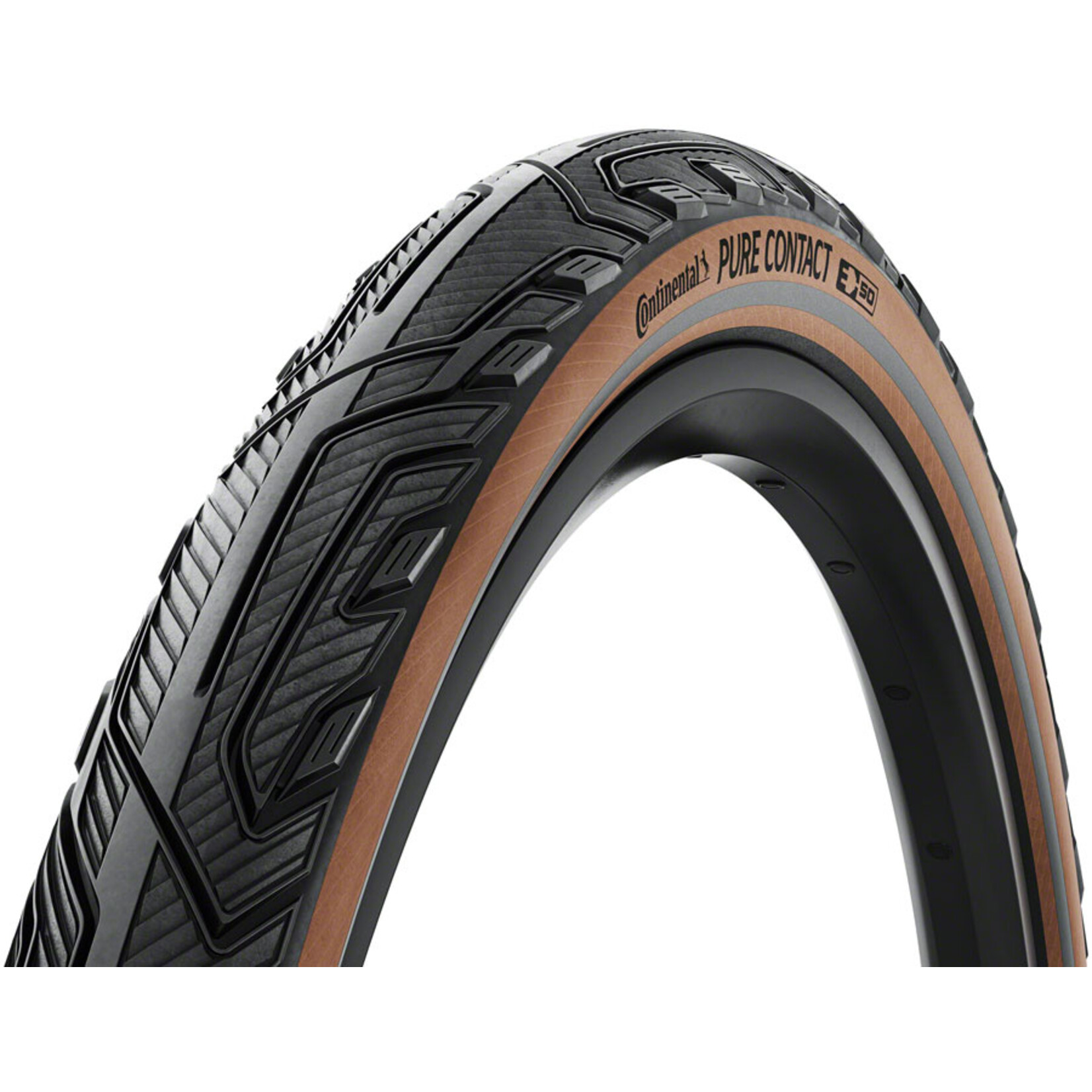 Continental Continental Pure Contact Tire - 27.5 x 2.4, Clincher, Folding, Black/Coffee/Graphite Reflex, Vectran / PolyX Breaker, E50
