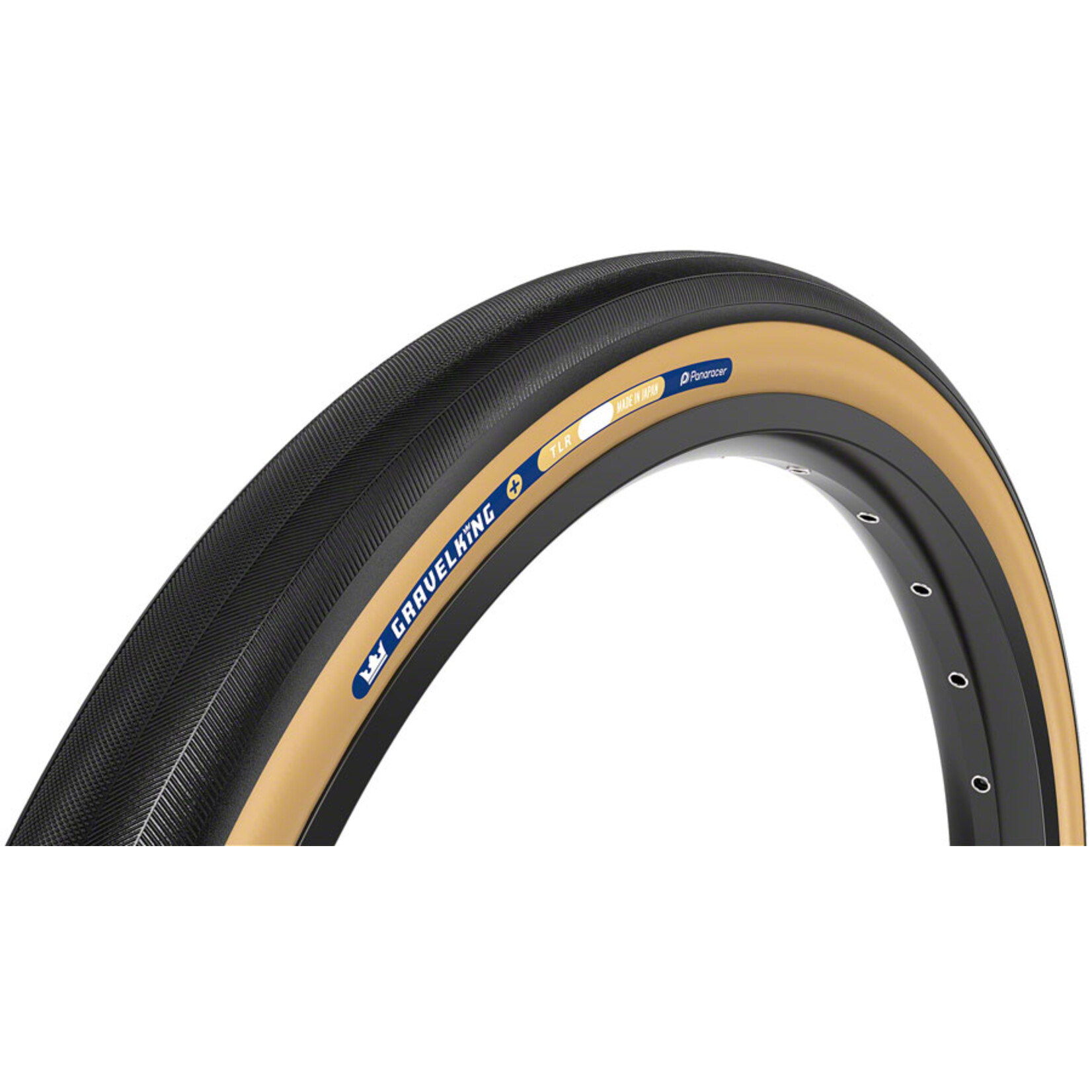 panaracer Panaracer GravelKing Slick Plus Tire - 700 x 35, Tubeless, Folding, Black/Brown