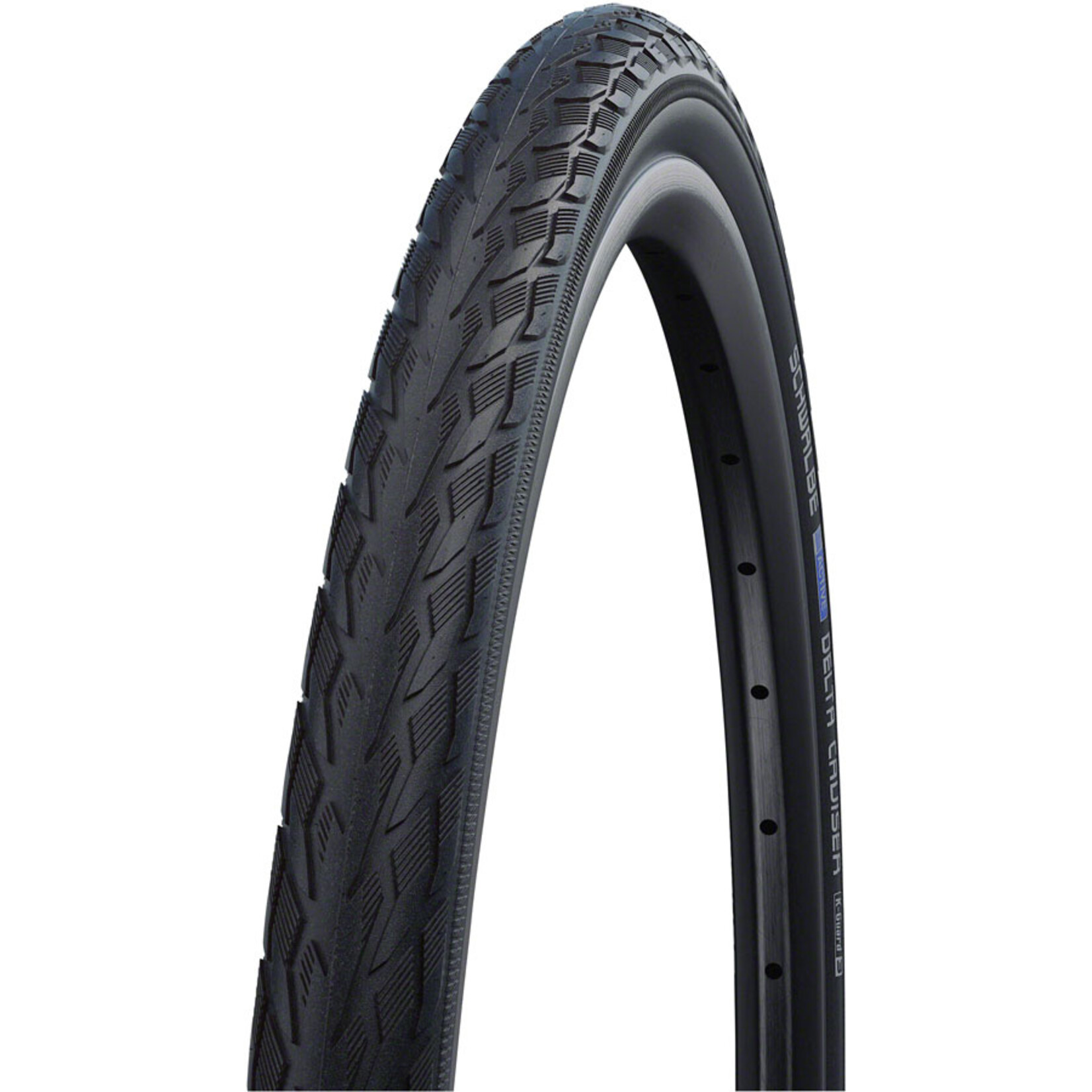 Schwalbe Schwalbe Delta Cruiser Plus Tire - 700 x 45, Clincher, Wire, Black/Reflective, Active Line, PunctureGuard, Green Compound, E-25