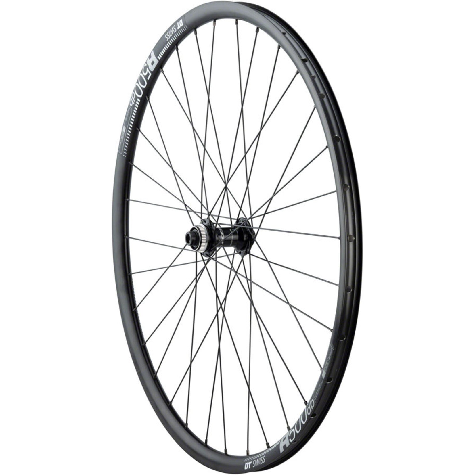 Quality Wheels Quality Wheels 105/DT R500 Disc Front Wheel - 700, 12 x 100mm, Center-Lock, Black, 32H