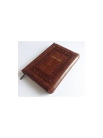 SALE: Библия, Каноническая (SYNO), Заменитель Кожи, Коричневая с Узорной Рамкой, Индексы, Большая