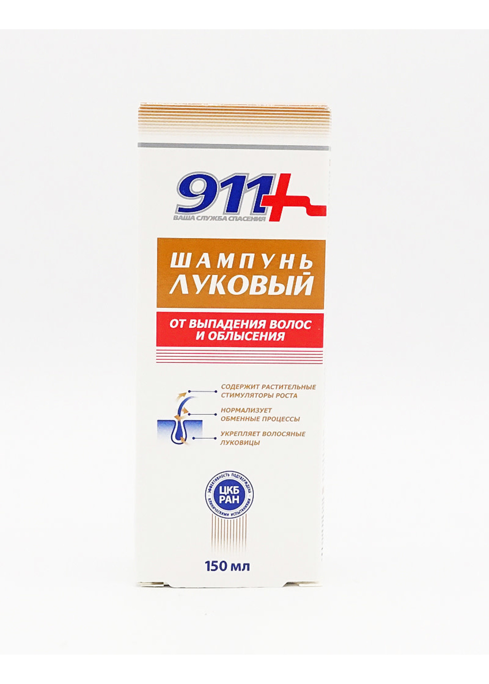 911 911, Шампунь Луковый от Выпадения Волос и Облысения, 150мл