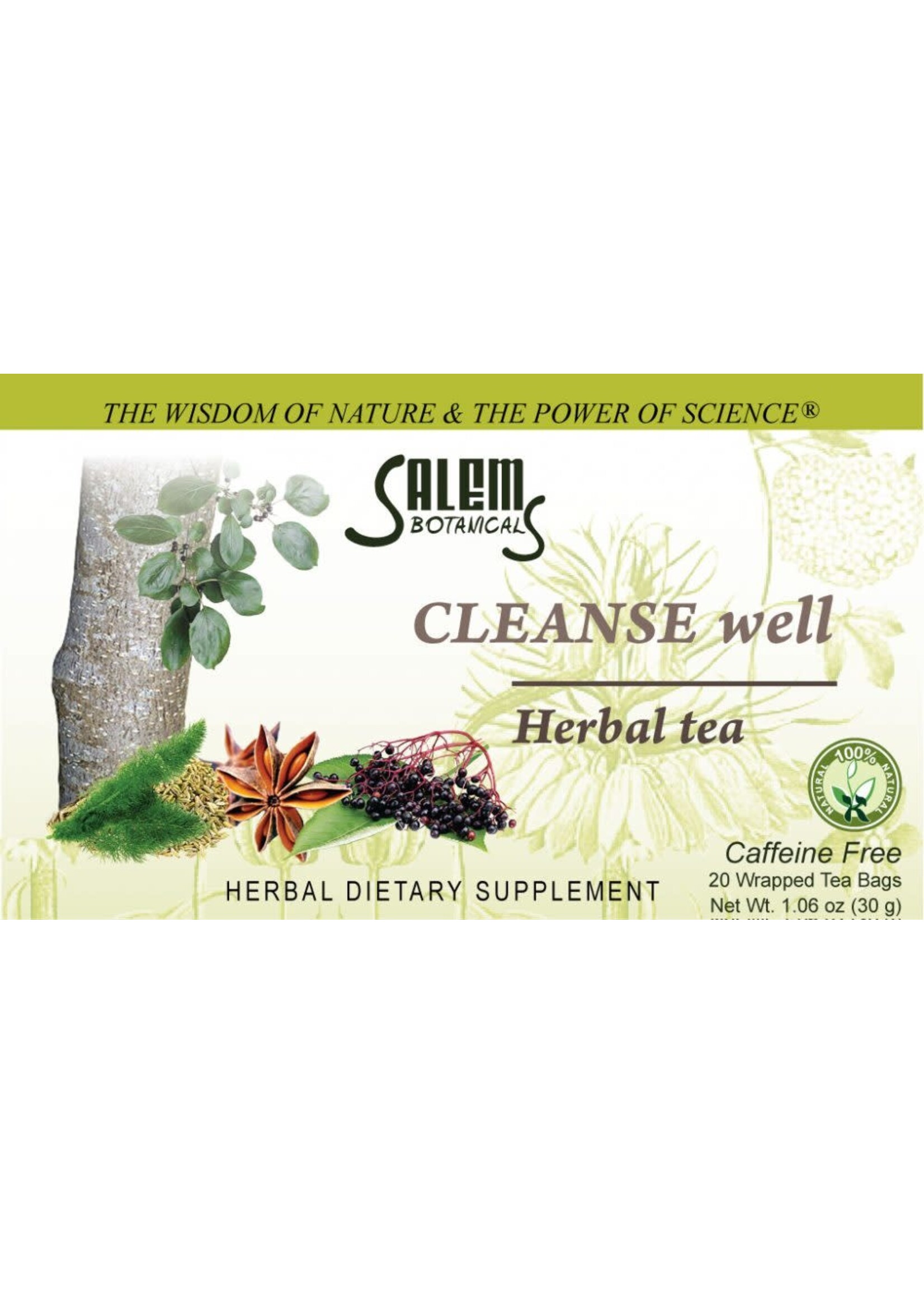 Salem Botanical Herbal Tea, Cleanse Well