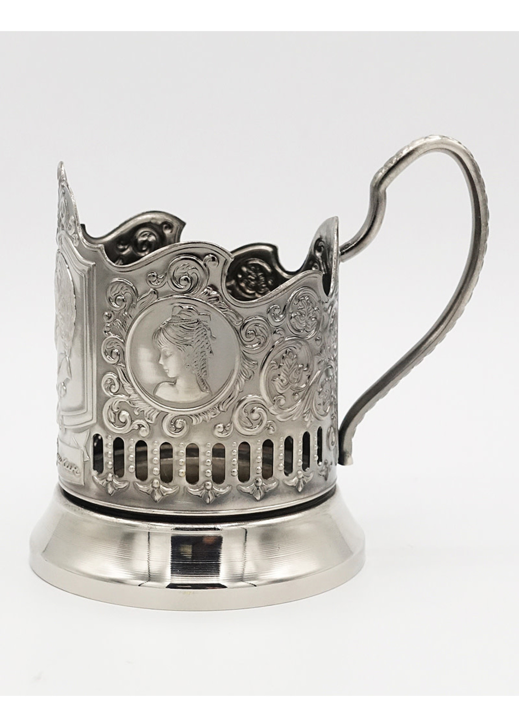 Cup holder "Pushkin" (nickel-plated with ink)