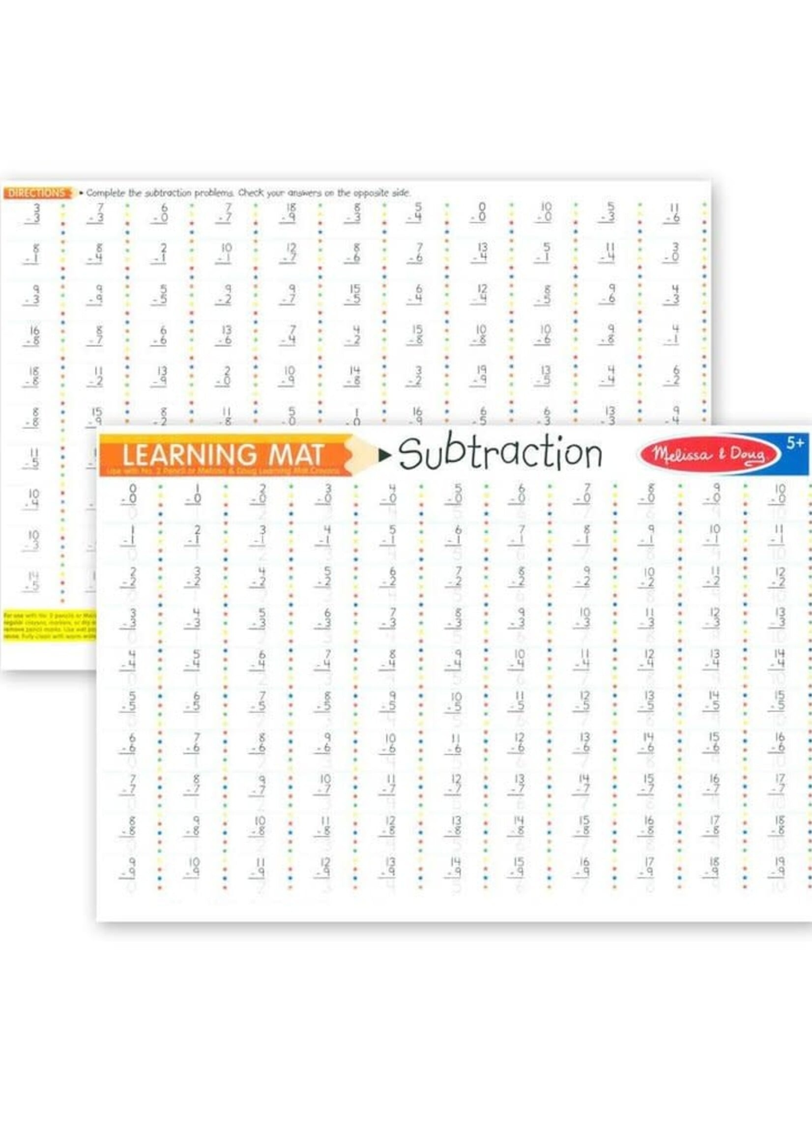 Melissa & Doug Learning Mat, Subtraction