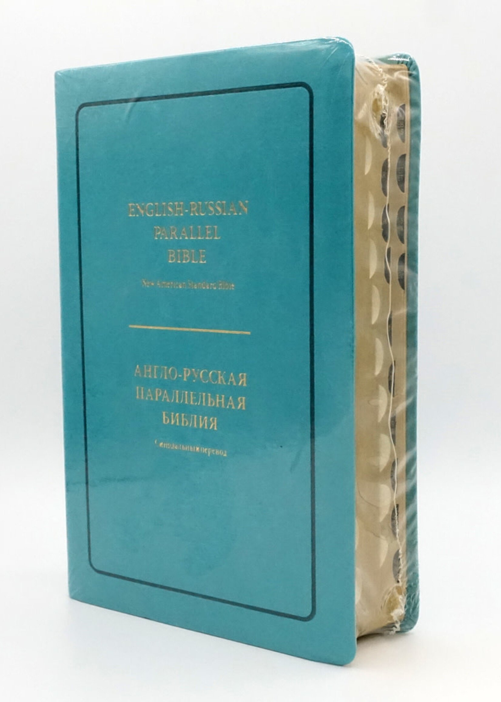 English-Russian Parallel Bible (NASB-SYNO), Index, Medium, Teal