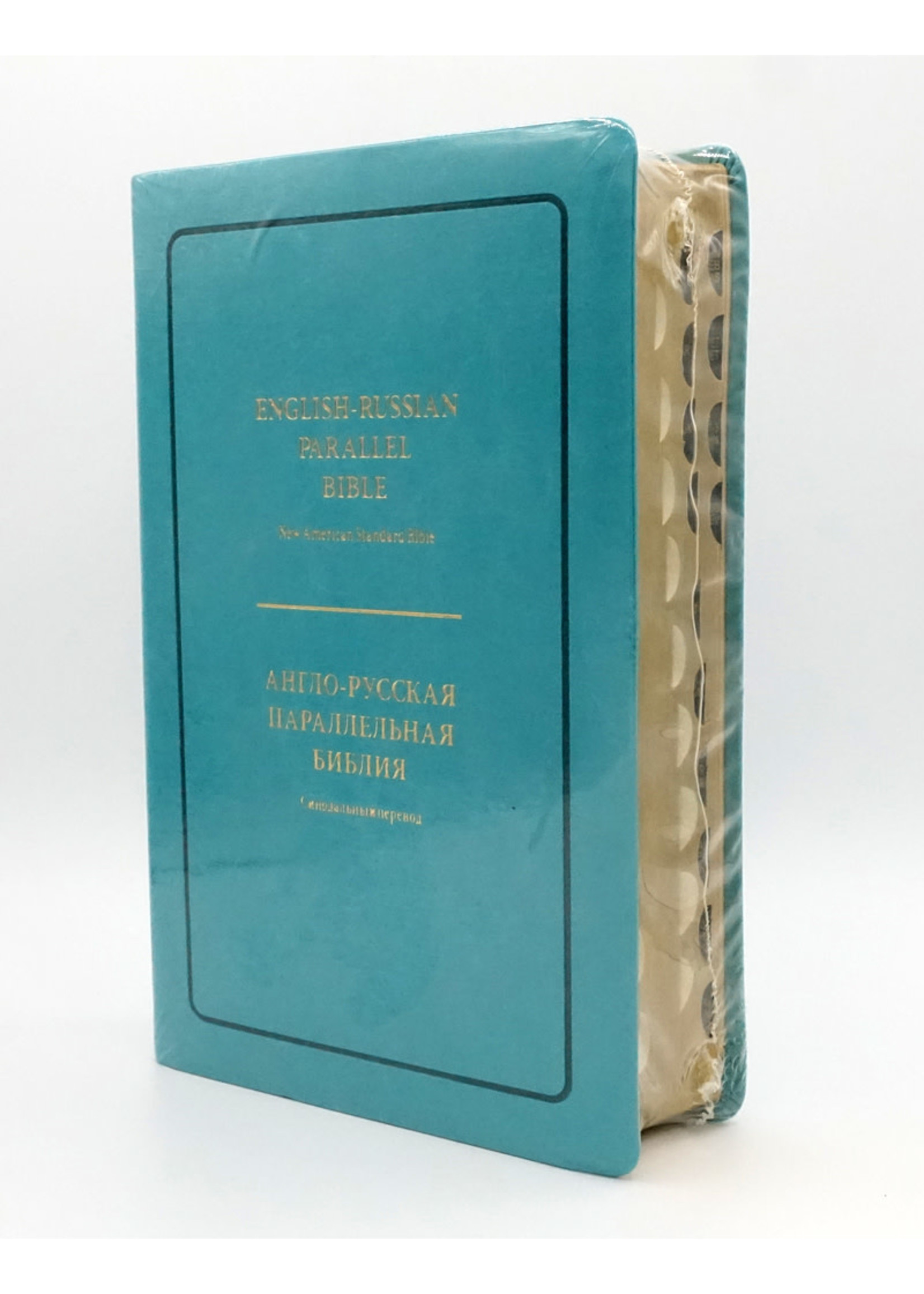English-Russian Parallel Bible (NASB-SYNO), Index, Medium, Teal
