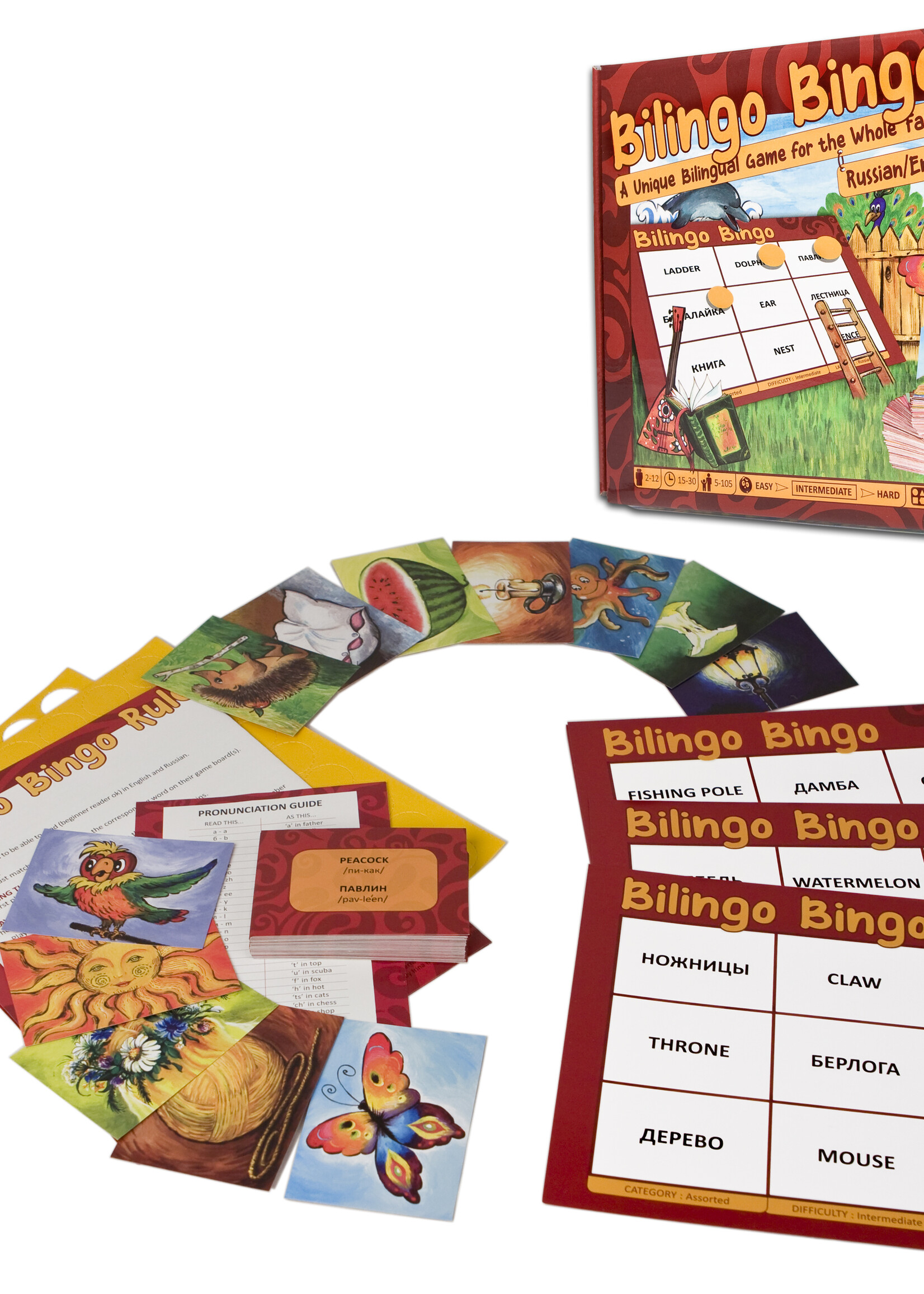 Bilingo Bingo, English\Russian Bilingual Game