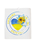 SALE: Ukraine Heart Sunflower Yellow Blue Kitchen SWEDISH DISH CLOTH