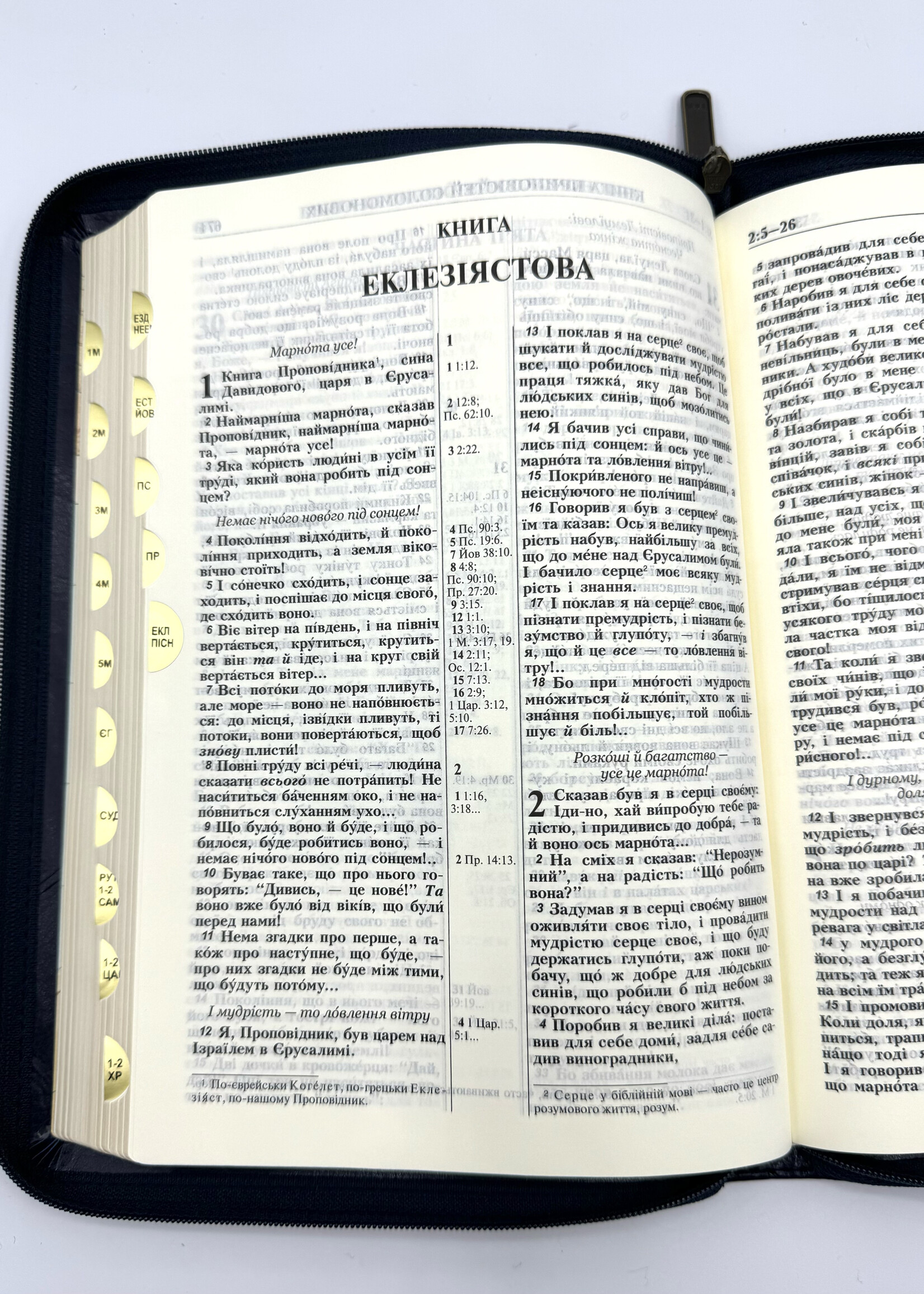 Библия украинская , Каноническая (SYNO), Заменитель Кожи, Синяя с Лозой, Индексы, Большая