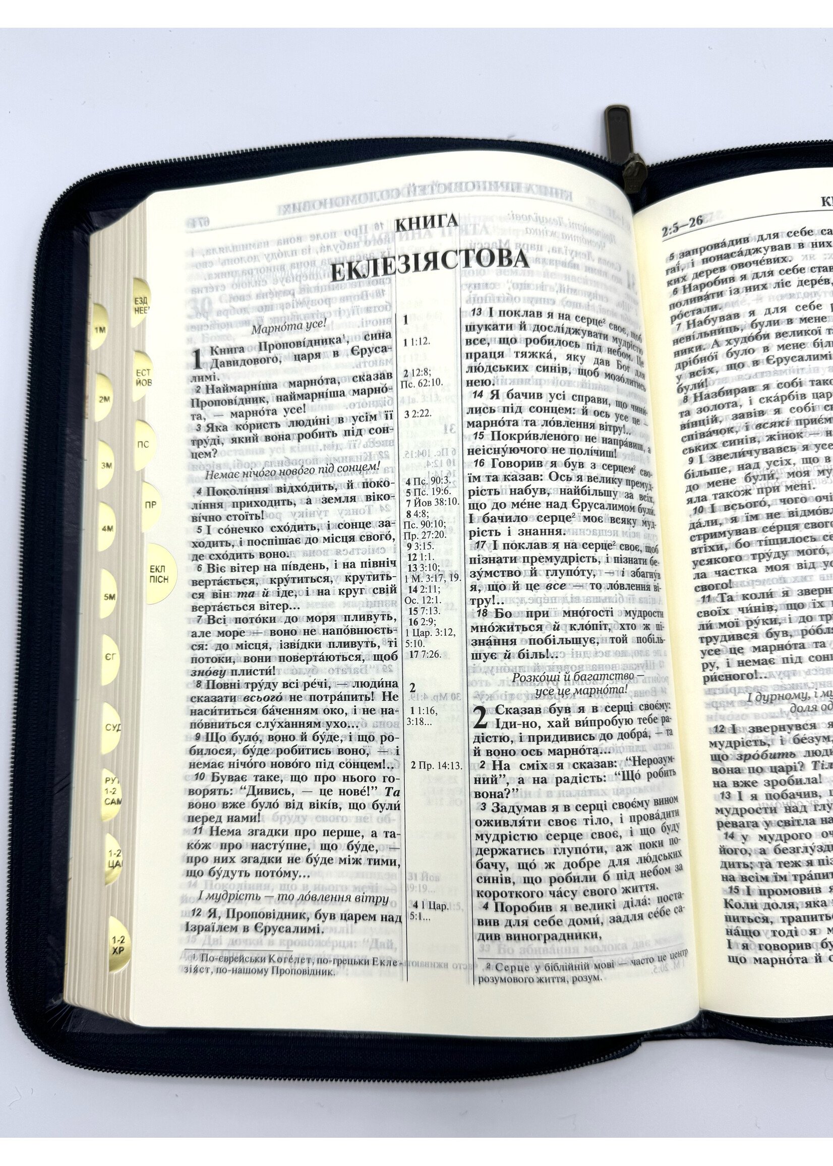 Библия украинская , Каноническая (SYNO), Заменитель Кожи, Синяя с Лозой, Индексы, Большая