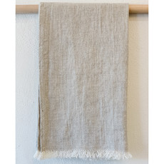 - Stonewash Linen Bilbao Hand Towel/Tea Towel- Beige