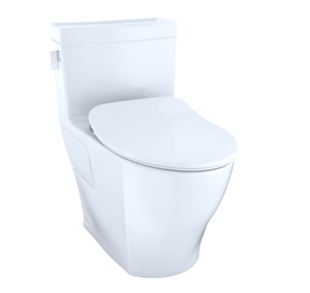 Toto Legato One-Piece Toilet Elongated Bowl w/ Slim Seat - Cotton