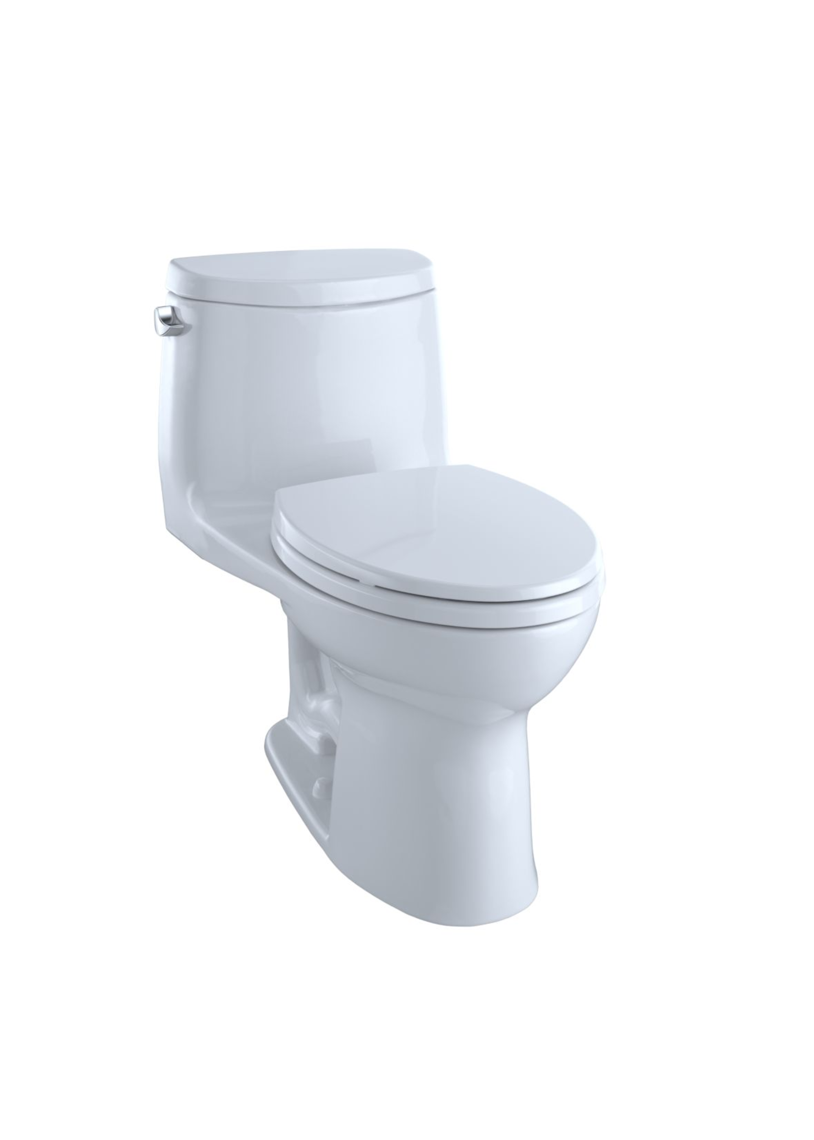 Toto TOTO Ultramax II @ 1-piece 1.28 gpf (Washlet+ enabled), ADA,  Elongated in Cotton White, with seat (12" rough-in)