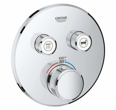 Grohe Smartcontrol Dual Function Thermostatic Valve Trim - CP