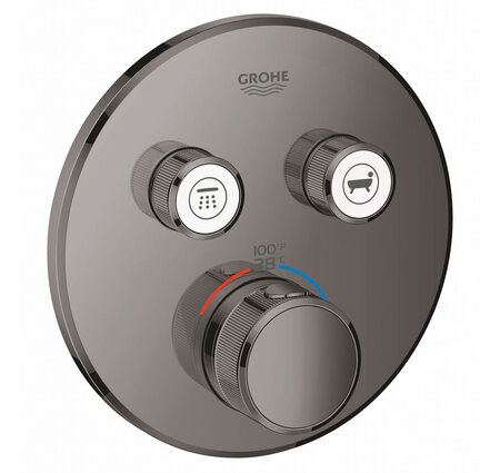 Grohe Grohtherm® Smartcontrol Dual Function Thermostatic Valve Trim Hard Graphite