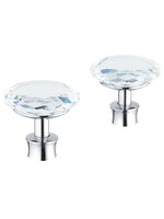 Grohe Grohe Kensington Round Handles Pair Pol. Chrome Swarowski Crystal