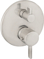 Hansgrohe Hansgrohe Ecostat Thermostatic Trim S With Volume Control & Diverter - 2-outlets Brushed Nickel