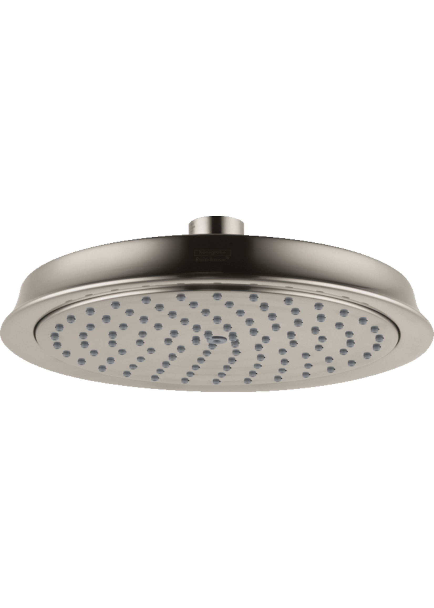 Hansgrohe Hansgrohe Raindance Classic Showerhead 180  single function 1.75gpm flow rate  180 Brushed  Nickel