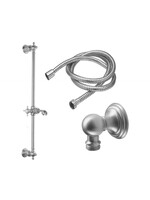 California Faucets California Slide Bar Handshower Kit - Cross Handle Hose-Supply Elbow in a Chrome Finish PC