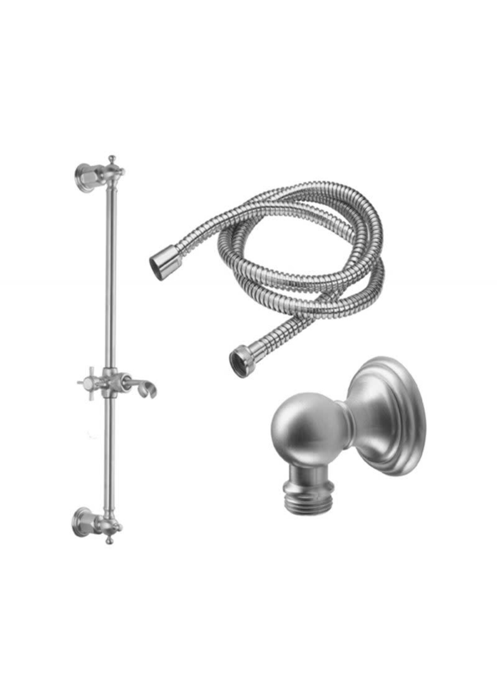 California Faucets California Slide Bar Handshower Kit - Cross Handle with Line Base in a Premium Finish bar-hose-supply