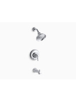 Kohler Kohler Bancroft Rite-Temp Bath And Shower Trim kit, 2.5 gpm, NPT spout in Chrome CP