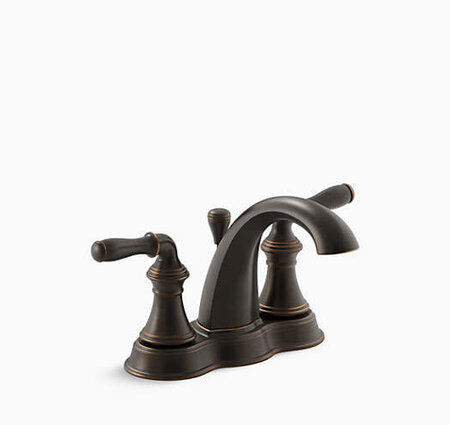 Kohler Devonshire Double Lever Handle Bathroom Faucet Oil Rubbed Bronze