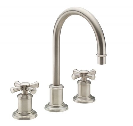 California Faucets Miramar 8" Widespread Lavatory Faucet Criss-Cross Handles