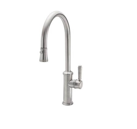 California Faucets Davoli pull down kitchen faucet High Arc Spout w/button spray Custom HDL