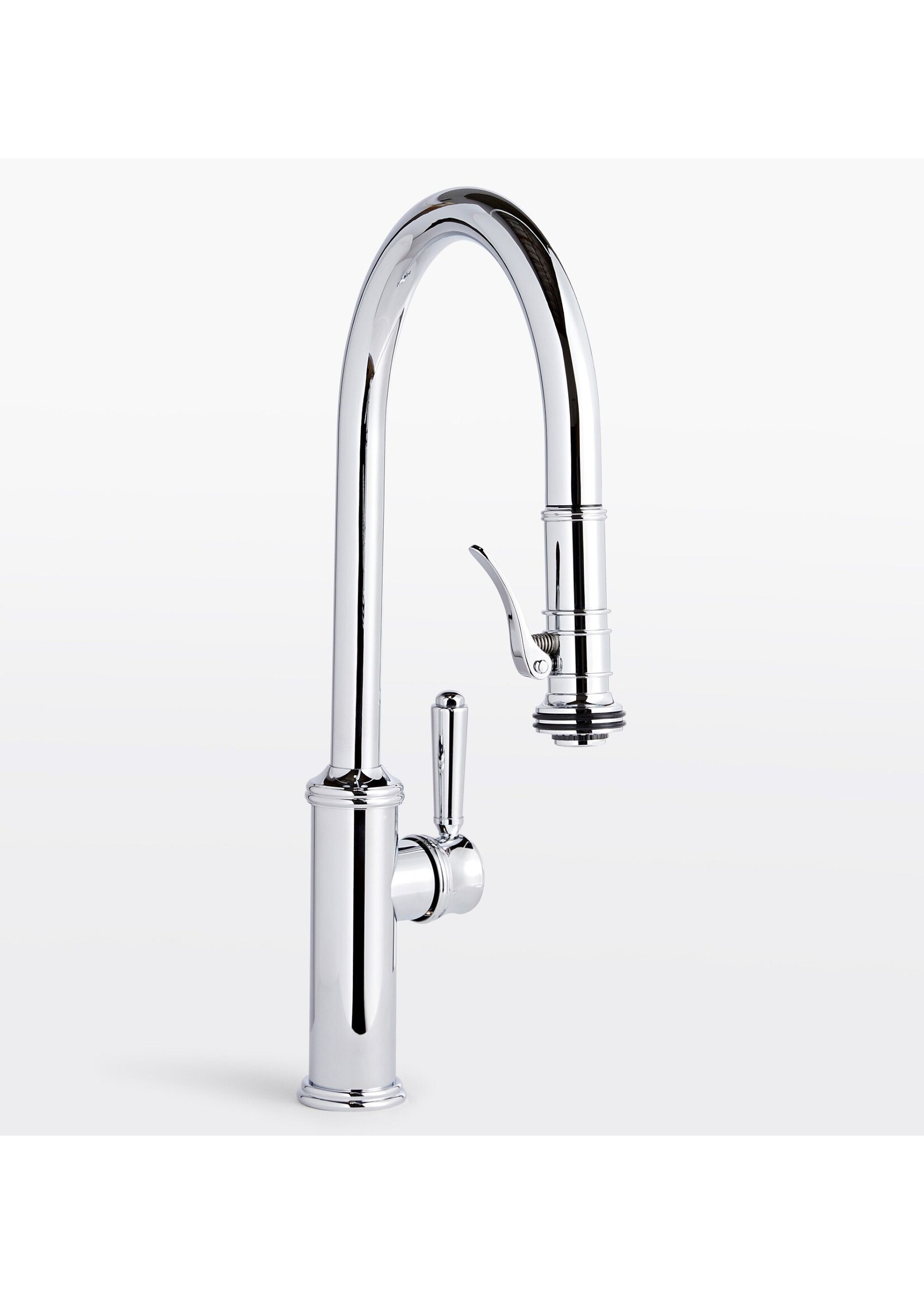 California Faucets California Faucets Davoli pull down kitchen faucet 18" High Arc Spout w/ Squeeze sprayer Custom hdl