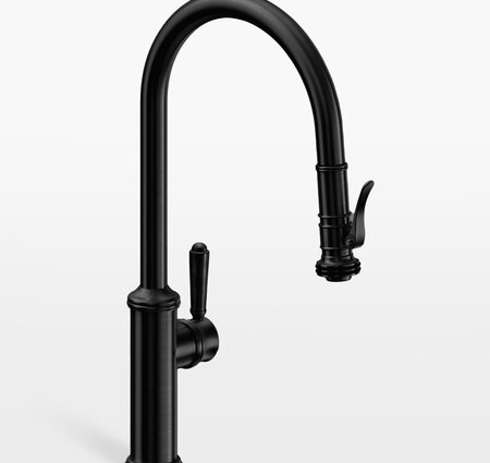 California Faucets Davoli Pull down Bar/Prep  faucet w/squeeze spray series Custom HDL - Standard Finish