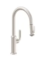 California Faucets California Faucet Pull-Down High Arc Kitchen Faucet with Squeeze Handle Sprayer Custom HDL - Standard Finish
