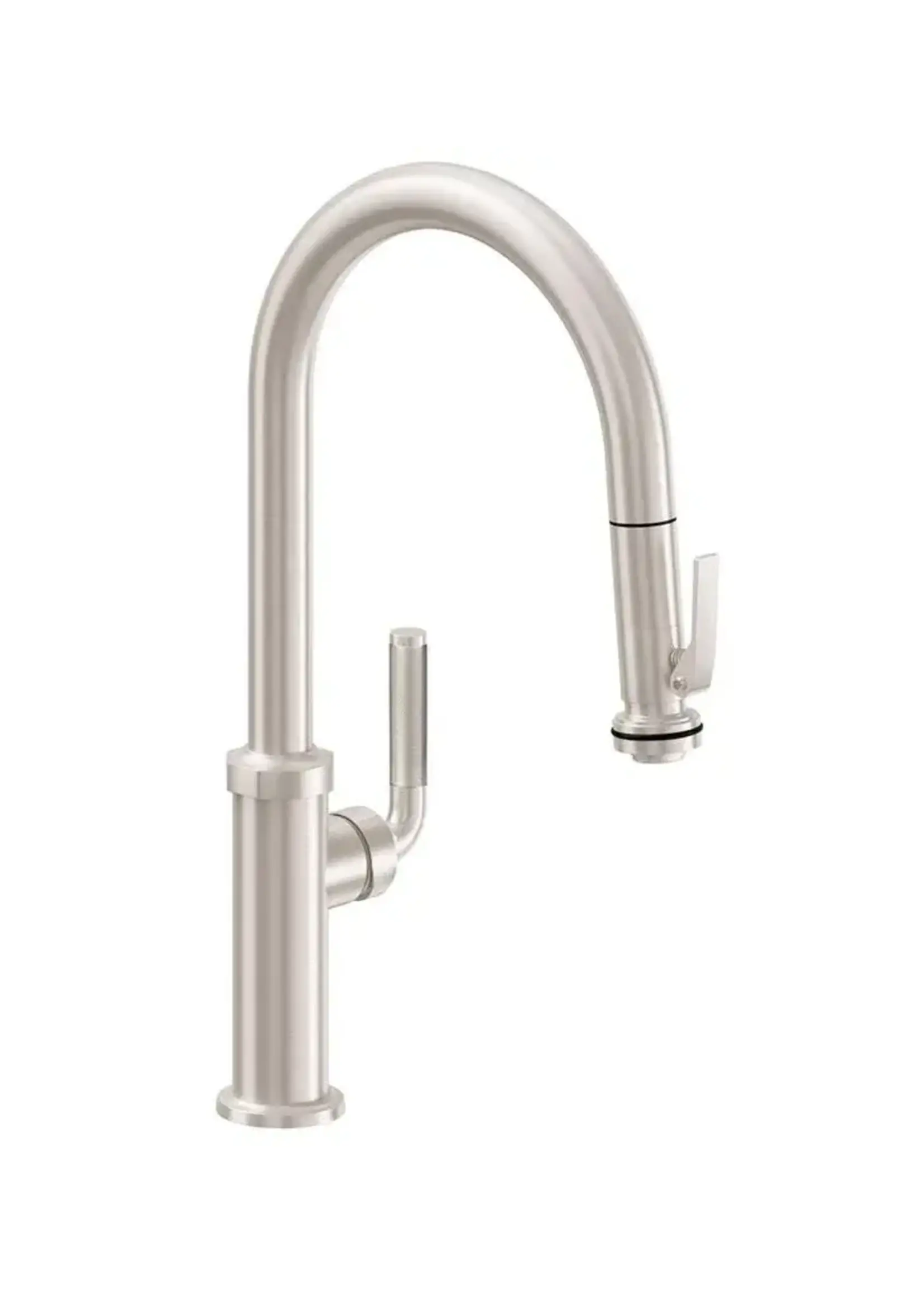 California Faucets California Faucet Pull-Down High Arc Kitchen Faucet with Squeeze Handle Sprayer Custom HDL - Standard Finish