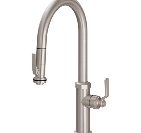 California Descanso Works (Series K81) Pull-Down Kitchen Faucet with Squeeze Sprayer  - High Arc Spout in a Special Finish