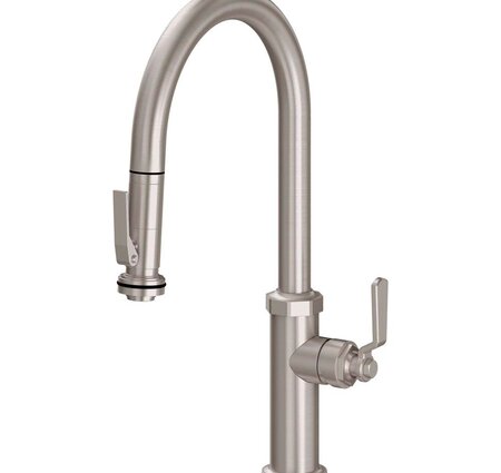 California Faucets Descanso Works  High Arc Kitchen Faucet with Squeeze Sprayer - Special