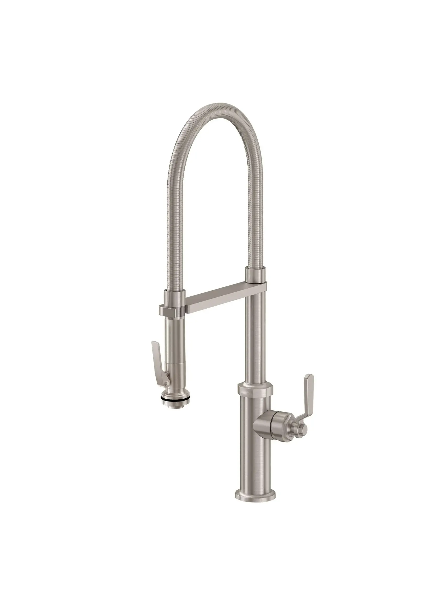 California Faucets California Descanso Works (Series K81) Culinary Pull-Out Kitchen Faucet with Squeeze Sprayer in a Standard Finish