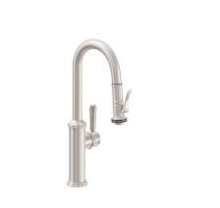 California Faucets Descanso Pull-Down Prep/Bar Faucet with Squeeze Sprayer - Standard Finish
