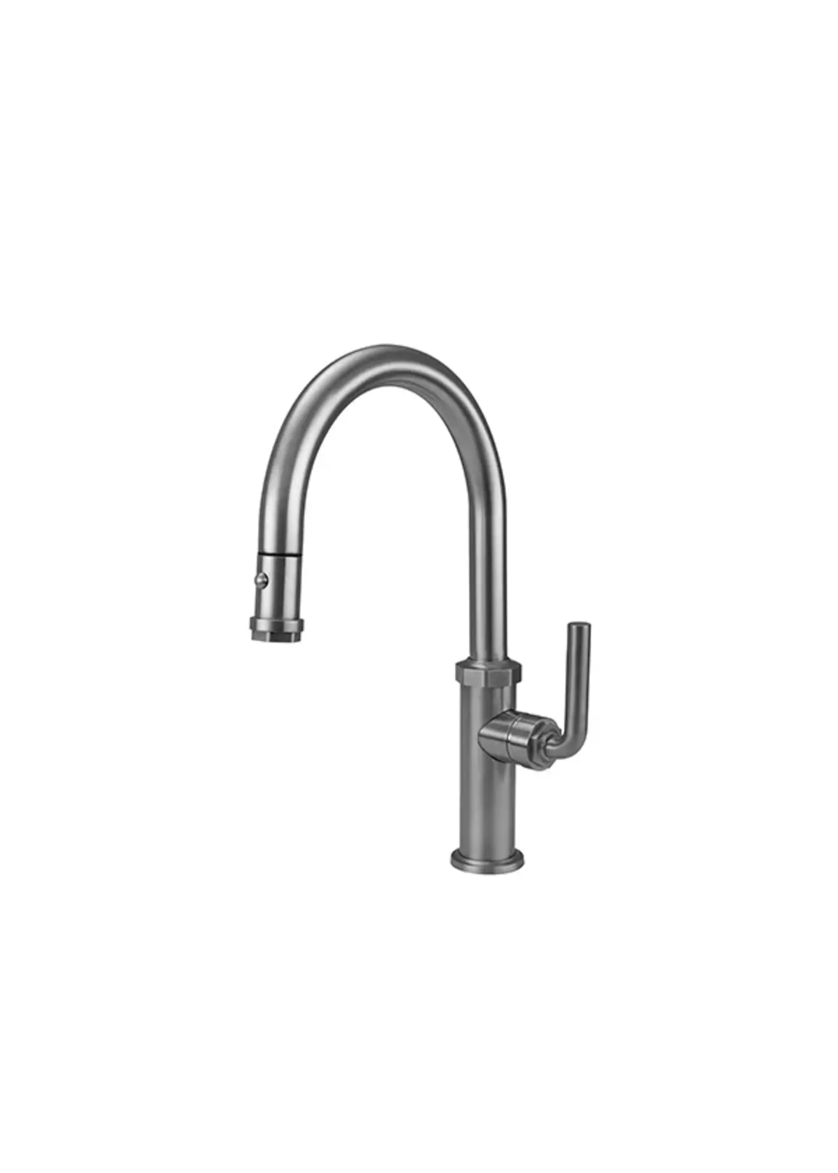 California Faucets California Faucets Descanso Pull Down Kitchen Faucet Low Arc Spout w/Button Sprayer