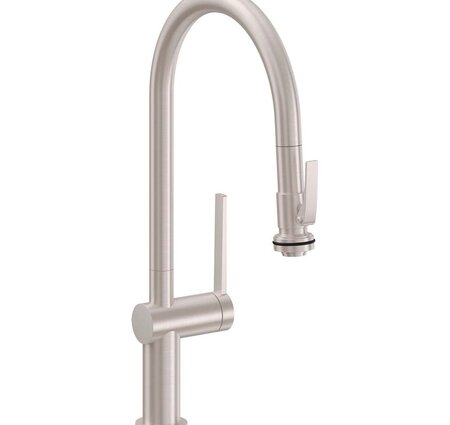 California Faucets La Spezia Pull Down Kitchen Faucet High Arc Spout w/Squeeze Sprayer - Standard