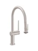 California Faucets California Faucets La Spezia Pull Down Kitchen Faucet Low Arc Spout w/Squeeze Sprayer - Standard