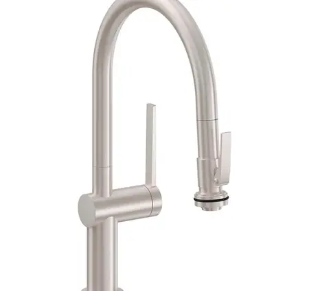 California Faucets La Spezia Pull Down Kitchen Faucet Low Arc Spout w/Squeeze Sprayer - Standard