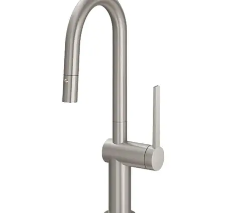 California Faucets La Spezia Pull Down Prep/Bar Faucet w/Button Sprayer