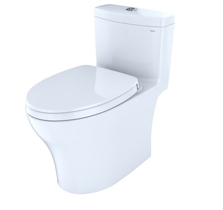 Toto Aquia IV Dual Flush 1-Piece 1.28/0.9 gpf ADA  Toilet Cotton White (12" rough-in, Unifit: 10&14")