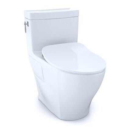 Toto Aimes 1-Piece Washlet+ enabled Elongated  ADA Bowl (SS234 Seat) Cotton White (12" rough-in)