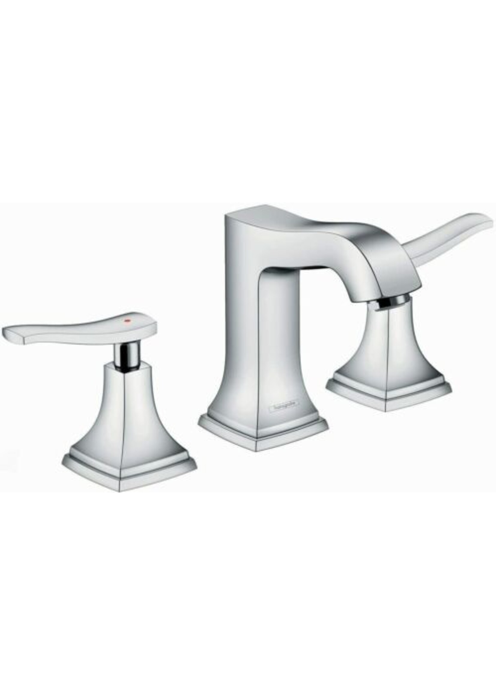 Hansgrohe Hansgrohe Metropol Classic Widespread Faucet 110 with Cross Handles and Pop-Up Drain, 1.2 GPM- Chrome