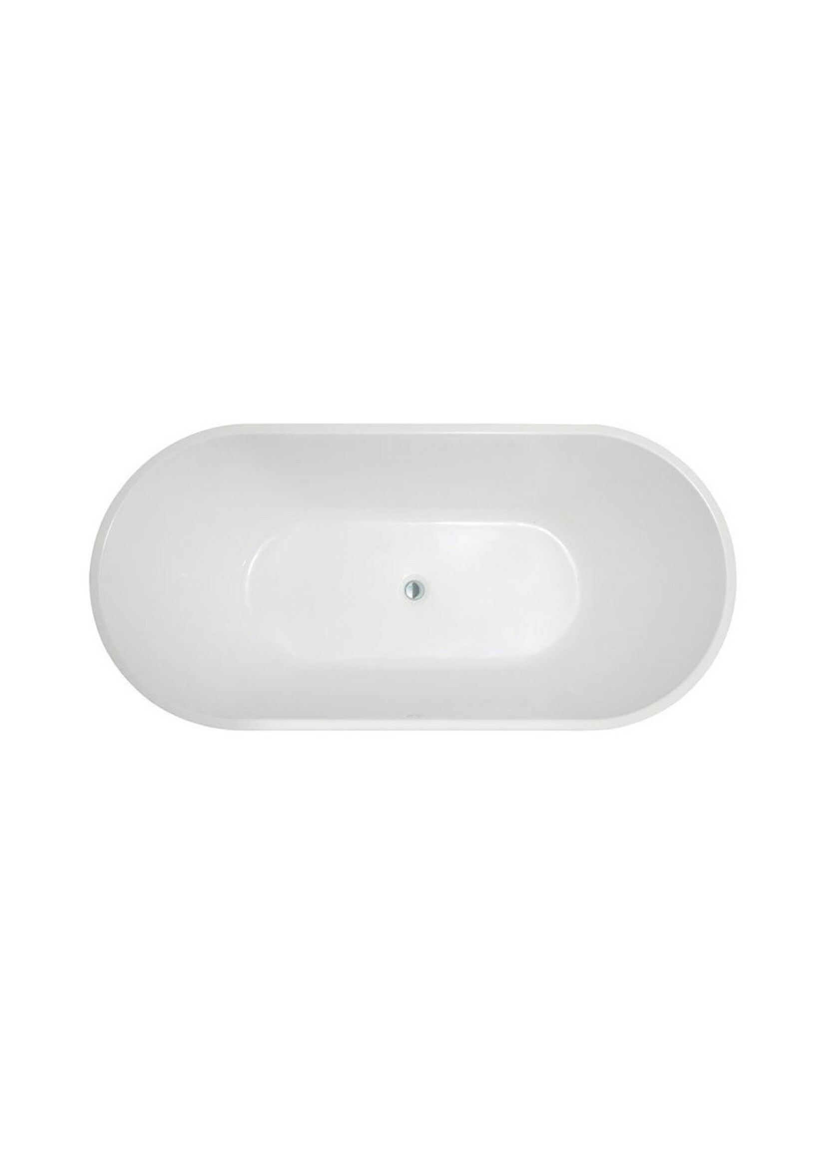 MaidStone Maidstone Elizabethan 55" Acrylic Contemporary Double Ended Tub - No Faucet Drilling