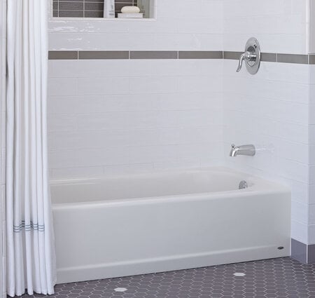 American Standard Princeton 60" w/Right Hand drain Alcove Tub -  White