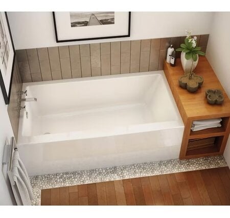 Maax Rubix 6030 w/Right-Hand Drain Alcove Tub - White