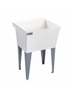 Mustee Mustee ELM 17F UTILATUB Utility Tub, 23x 23½x 34  Floor Mount, Durastone, White
