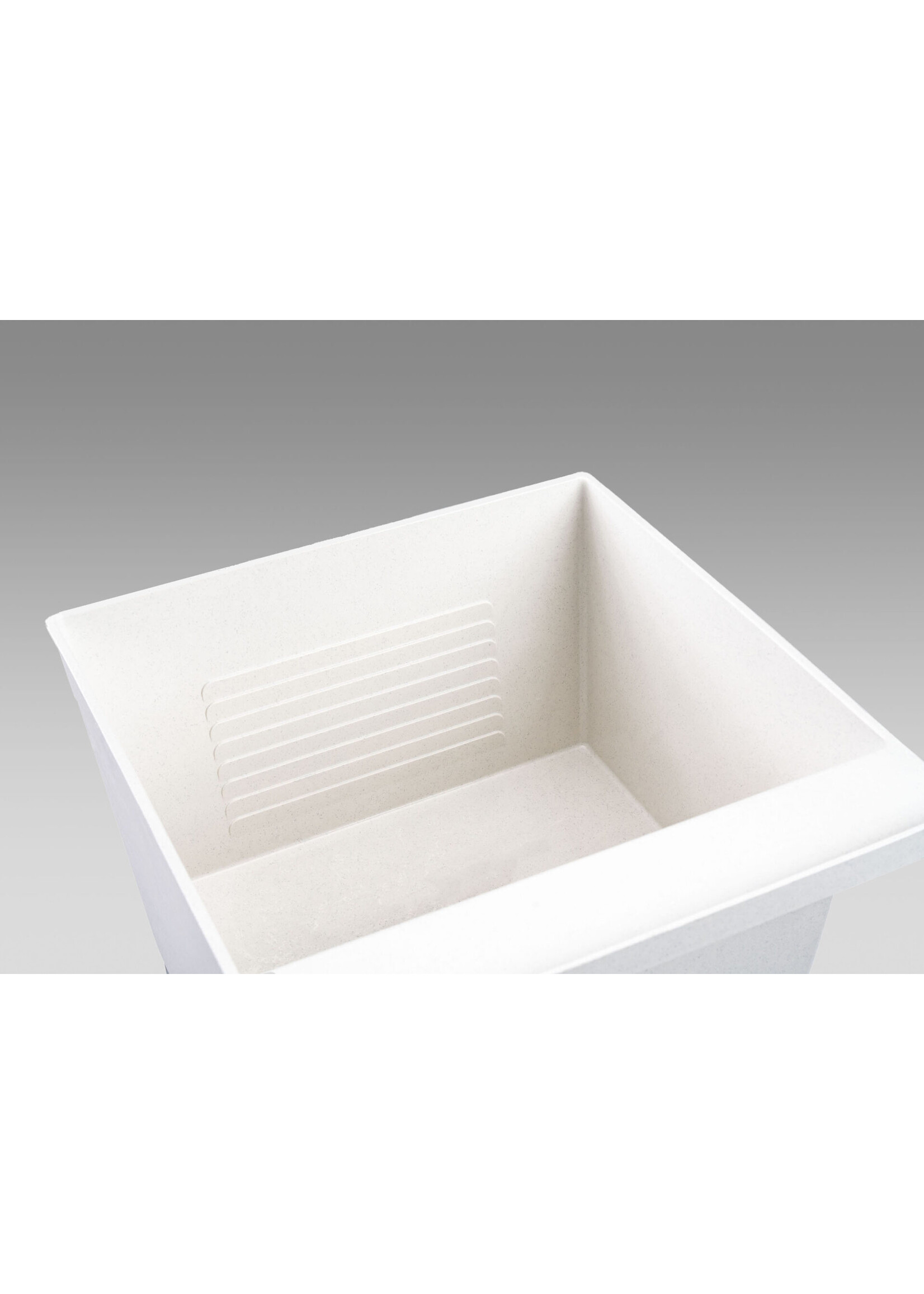 Mustee Mustee ELM 17F UTILATUB Utility Tub, 23x 23½x 34  Floor Mount, Durastone, White